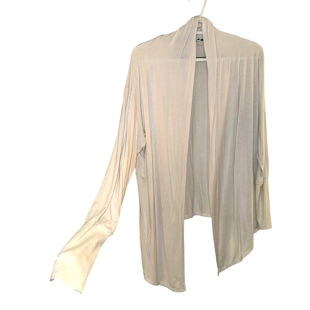 Women’s DEPT222 White/Off White Long Sleeve Open Front Soft Cardigan. Size L.